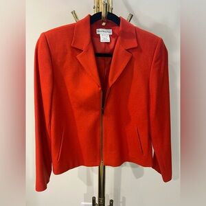 Vintage Harve Benard Vibrant Orange  Blazer